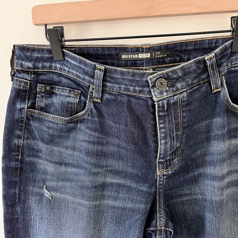 BIG STAR Jeans Women’s Kate Straight Leg Mid Rise Fit Denim - 31R - Picture 4 of 14